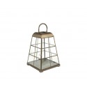 Gold line Lampion szklany klatka C