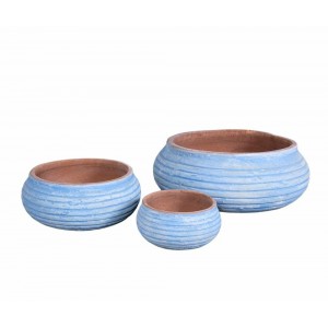 Garden Old Donica ryflowana blue kpl. 3